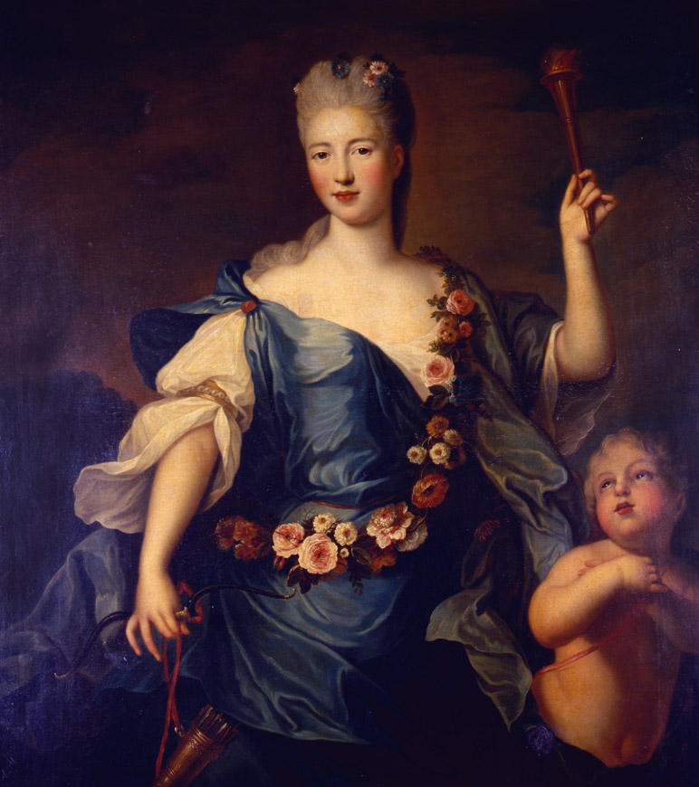 Duchesse peinte en Vénus désarmant lamour